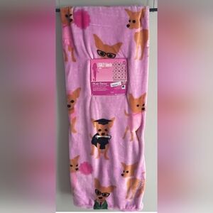 New Legally Blonde Pink Bruiser Woods Chihuahua Dog Throw Blanket 50x70 Movie